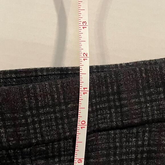 Gloria Vanderbilt Stretch Black Plaid Pull On Straight Leg Mid-High Rise Pants - Picture 15 of 15